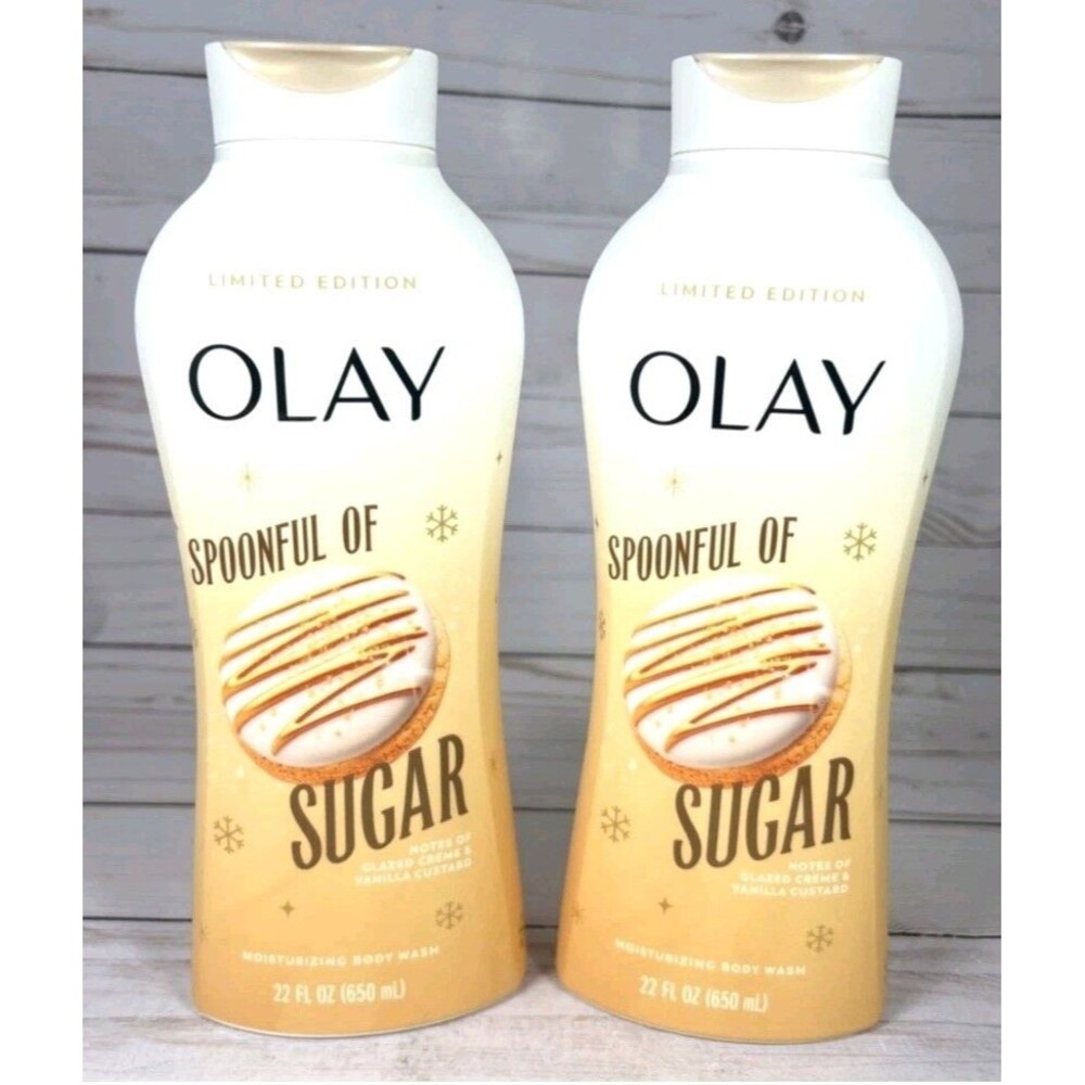 2 Pack Olay Spoonful of Sugar Moisturizing Body Wash 22 oz Limited Edition